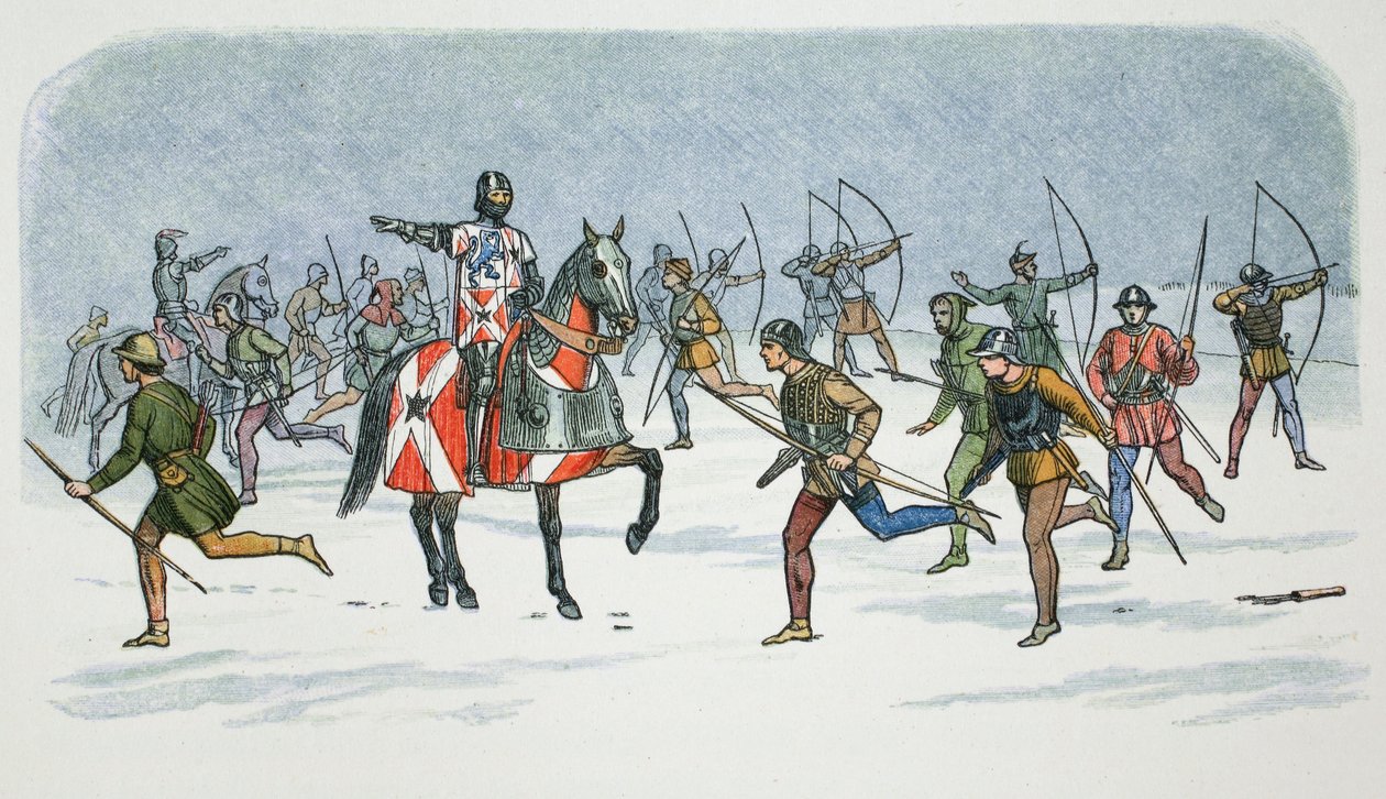 Strategem av Lord Fauconberg i slaget ved Towton, Yorkshire, 1461 1864. av James William Edmund Doyle