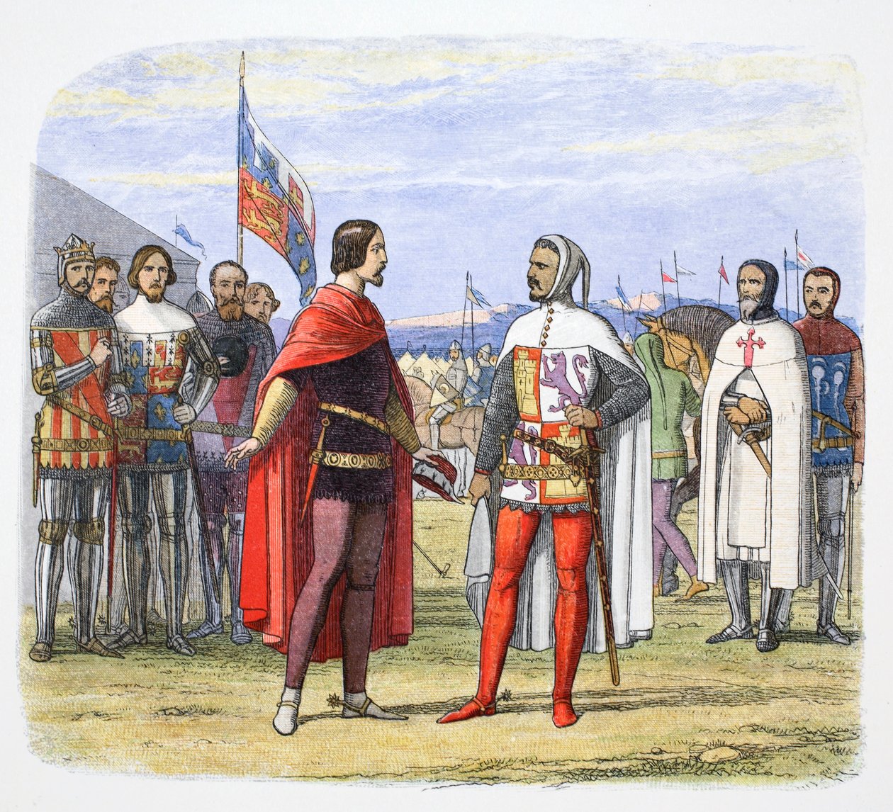 Den svarte prinsen utpresser en amnesti fra Pedro den grusomme, Spania, 1367 1864 av James William Edmund Doyle