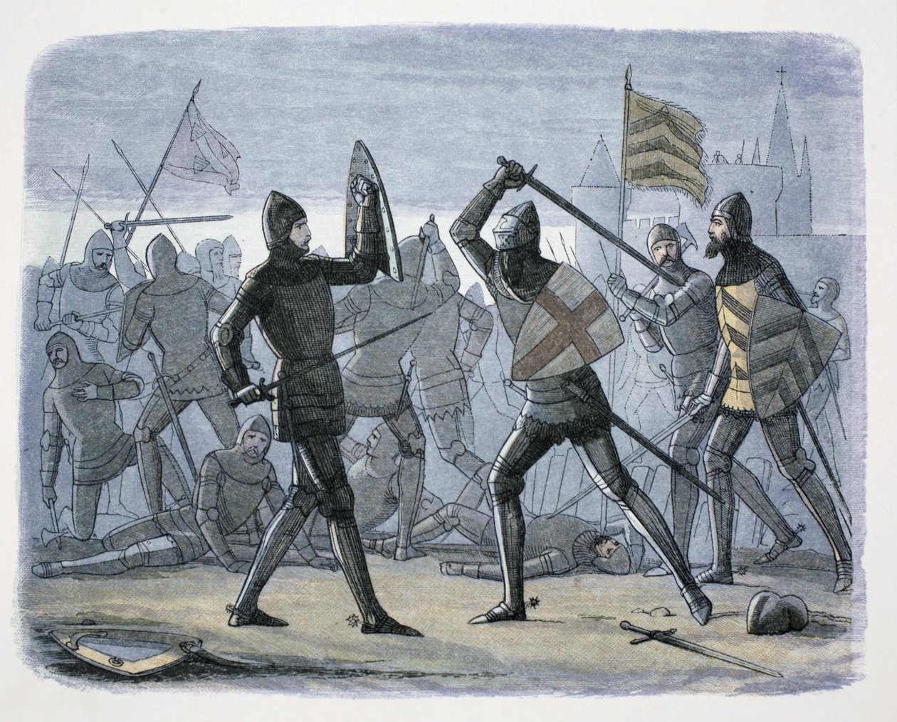Beleiringen av Calais, Frankrike, 1346-1347 1864 av James William Edmund Doyle