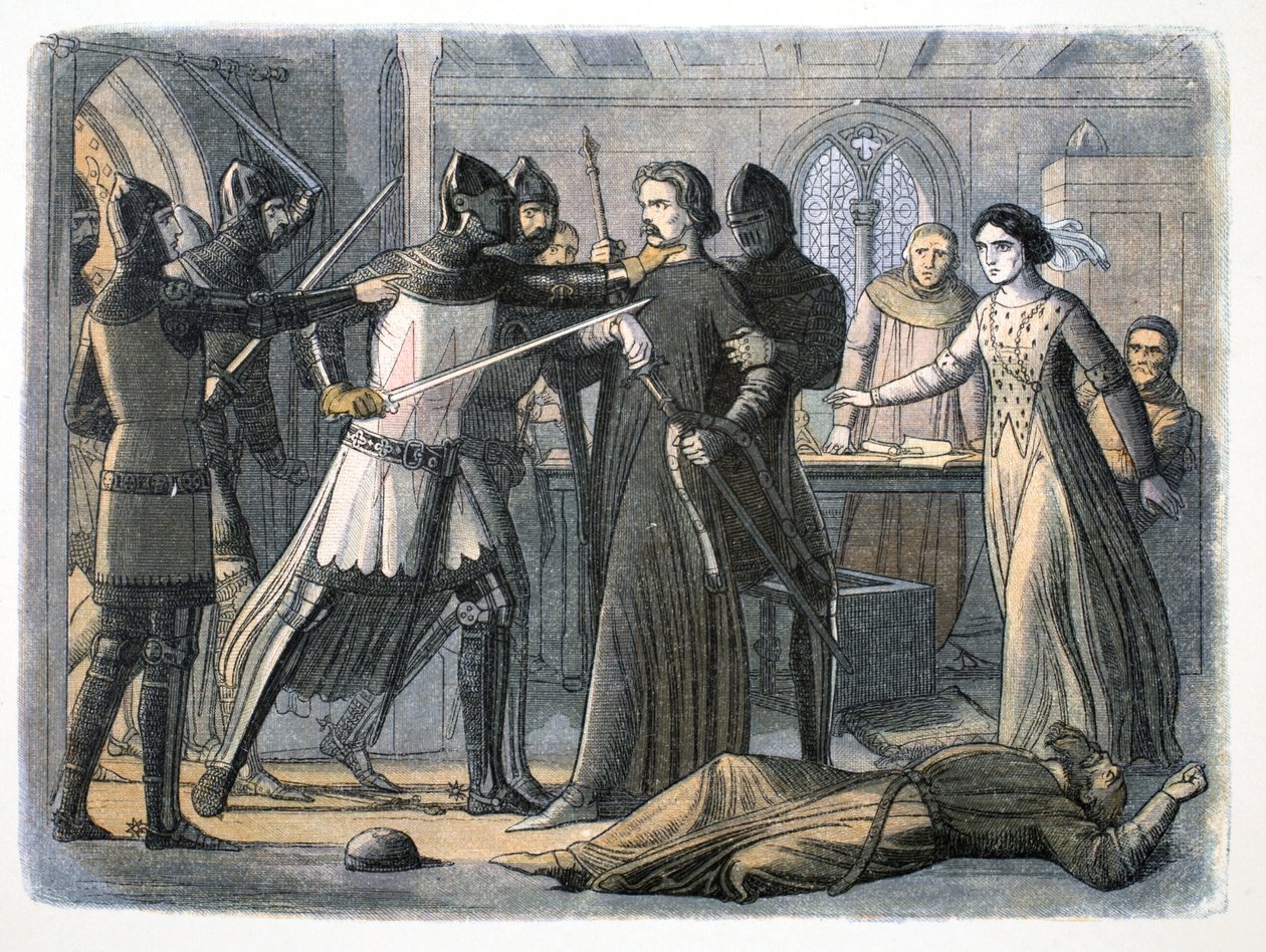 Arrestasjonen av Sir Roger Mortimer, Nottingham Castle, 1330 1864 av James William Edmund Doyle