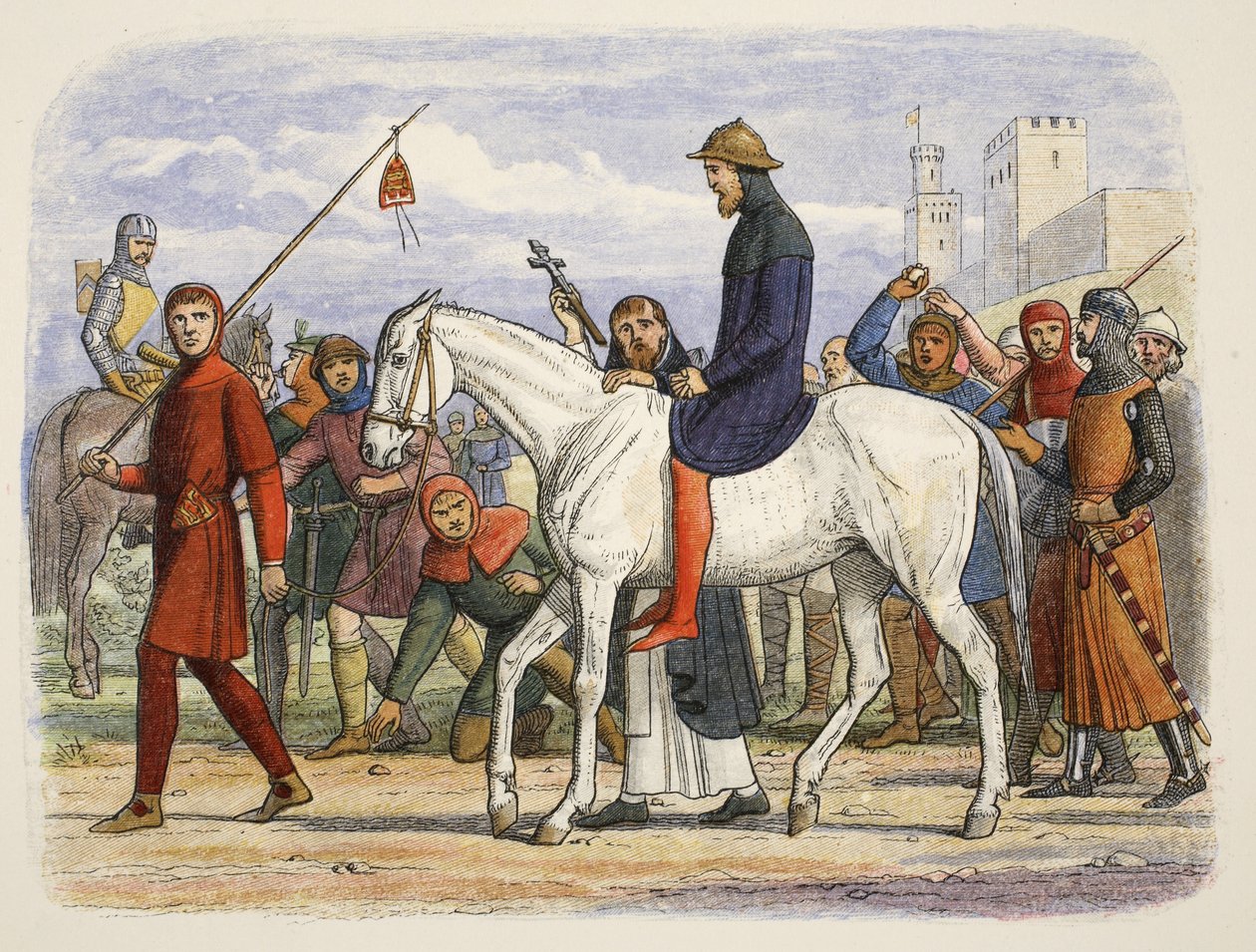Thomas, jarl av Lancaster, ledet til henrettelse, fra A Chronicle of England BC 55 til AD 1485, pub. London av James William Edmund Doyle