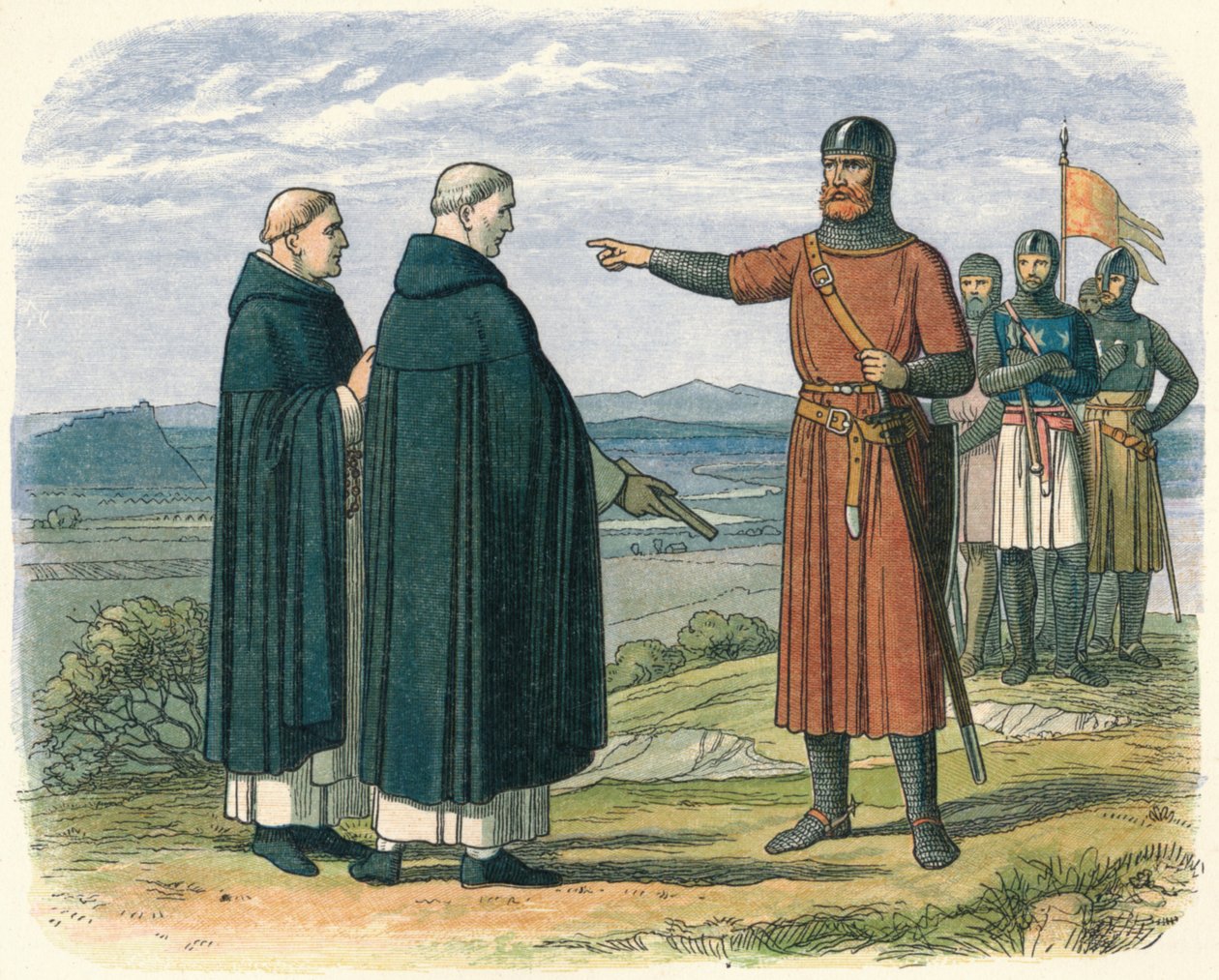 Wallace avviser de engelske forslagene, 1297 1864 av James William Edmund Doyle