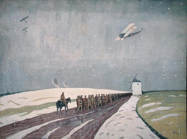 Kanadiere i snøen av James Wilson Morrice