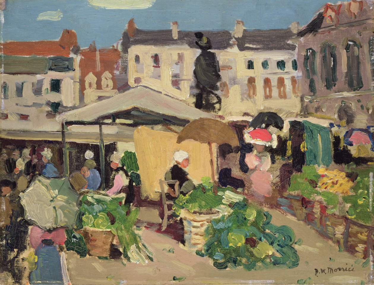 Markedsscene av James Wilson Morrice