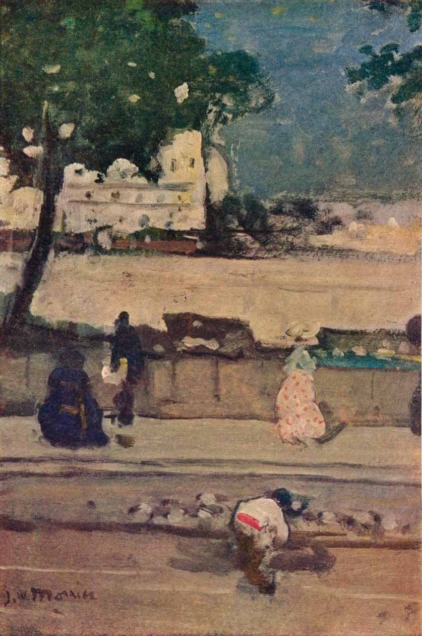 Quai Des Grands Augustins, Paris, 1800-tallet av James Wilson Morrice