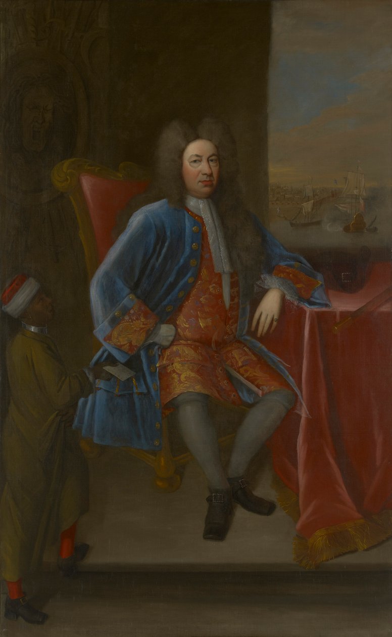 Elihu Yale med sin tjener av James Worsdale
