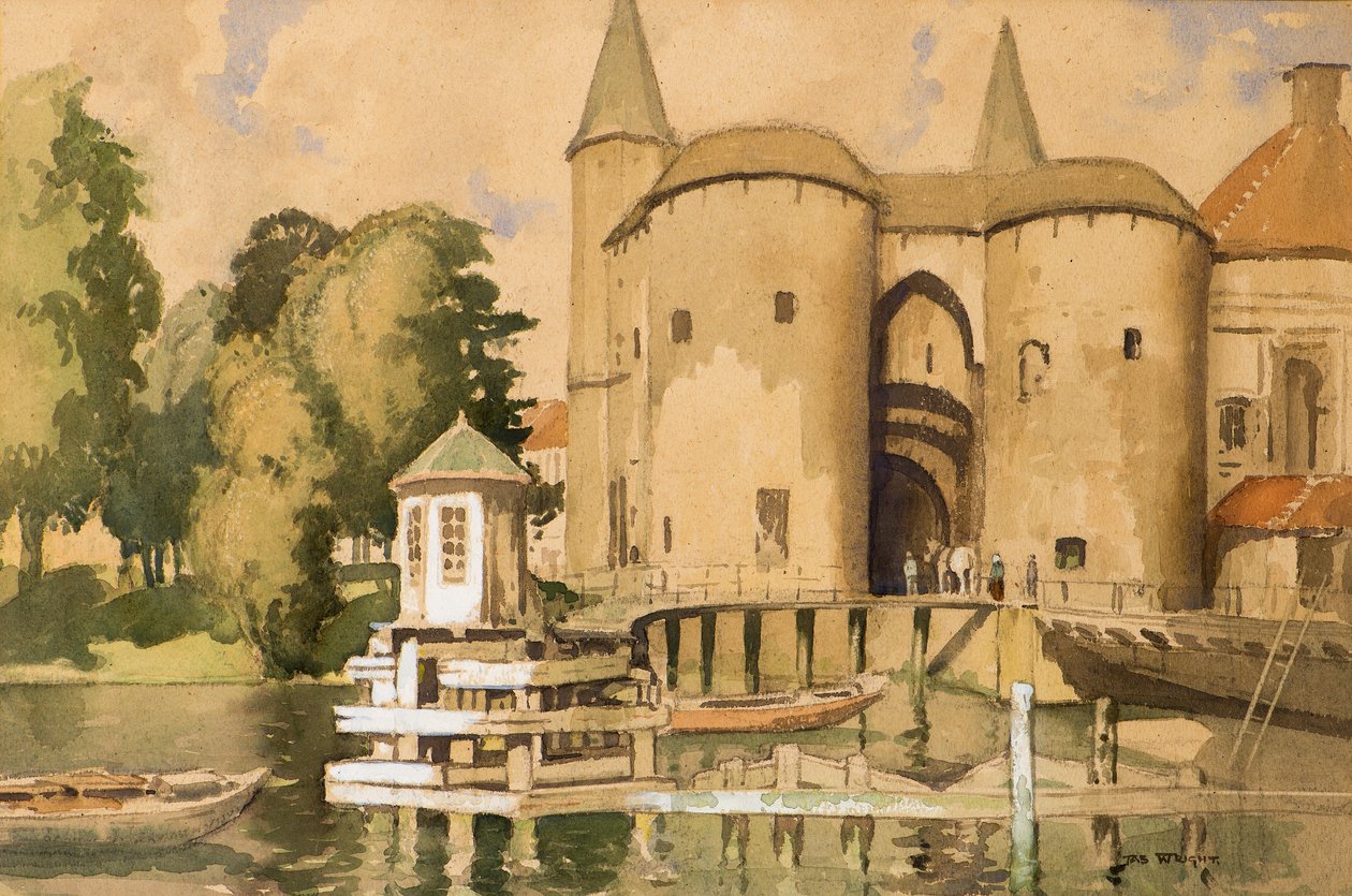 Gateway of Brugge (akvarell) av James Wright