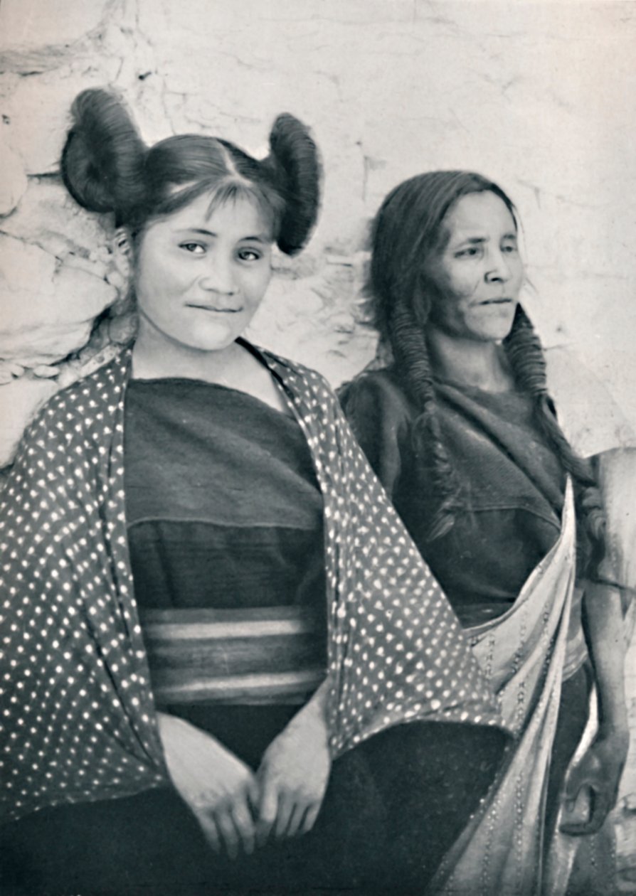 En Arizona Hopi-jente og moren hennes, 1912 av James and Pierce