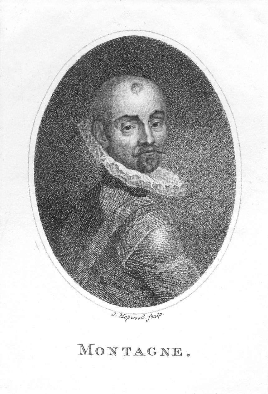 Portrett av Michel de Montaigne av James, the Elder Hopwood