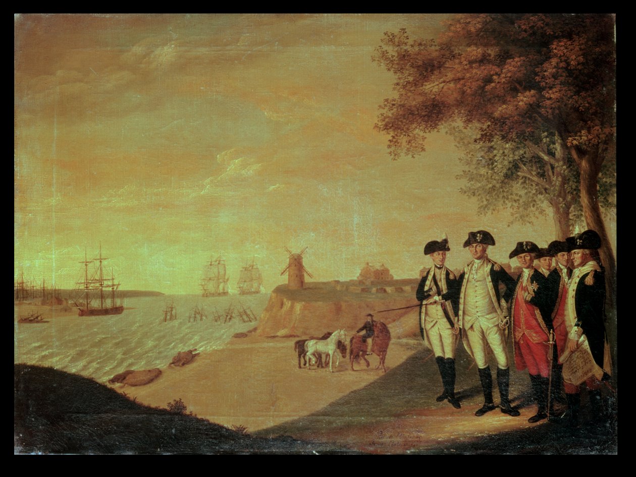 Washington og generaler i Yorktown av James the Elder Peale