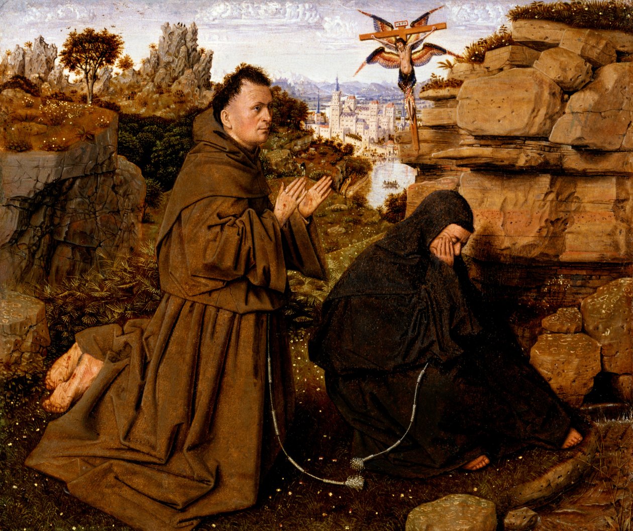 Den hellige Frans av Assisi mottar Stigmata av Jan van Eyck