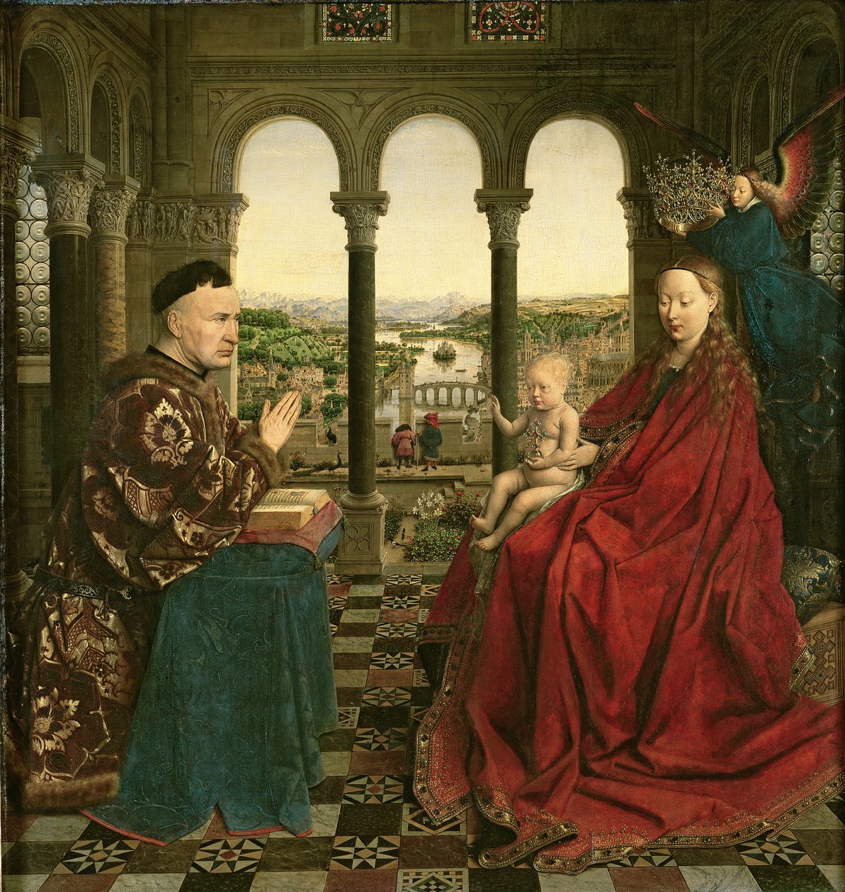 Rolin Madonna, ca. 1435 (panel) av Jan van Eyck