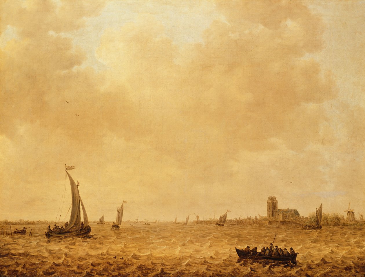 Utsikt over den gamle Maas, Dordrecht av Jan Josephsz van Goyen