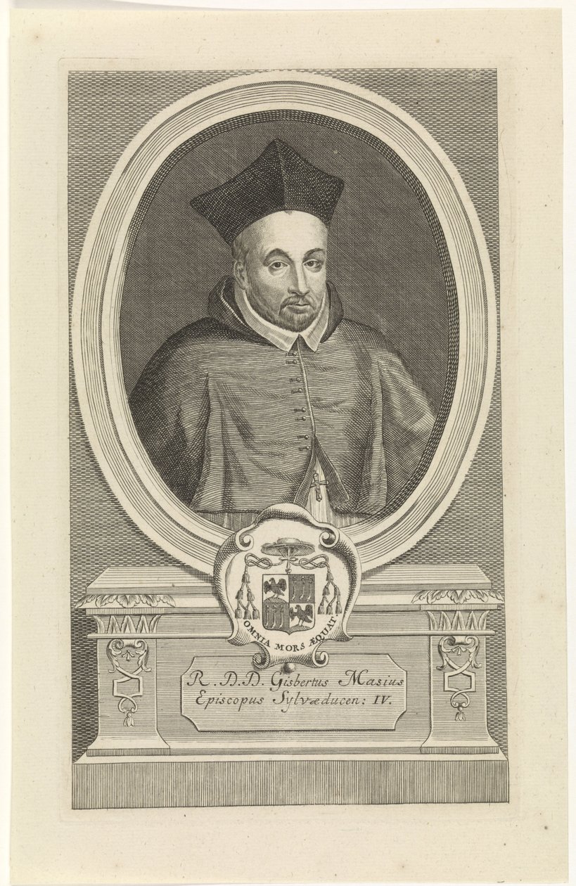 Et gravert portrett av Ghisbertus Masius, 4. biskop av 