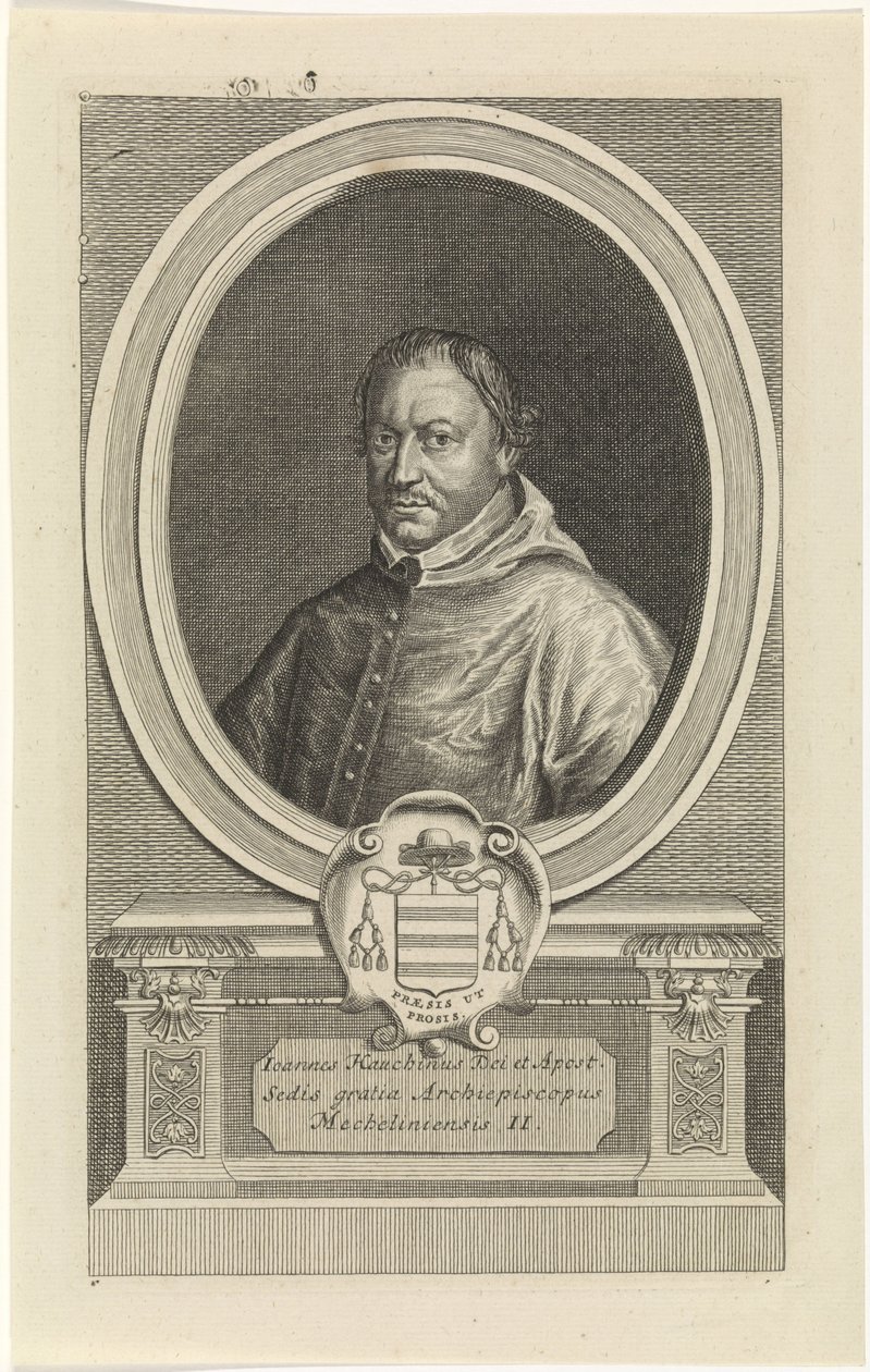 Joannes Hauchin -portrett gravert av Jan Baptist Jongelinck av Jan Baptist Jongelinck