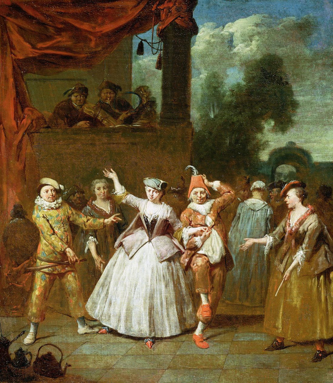 Skuespillere fra Commedia dellArte av Jan Baptist Lambrechts
