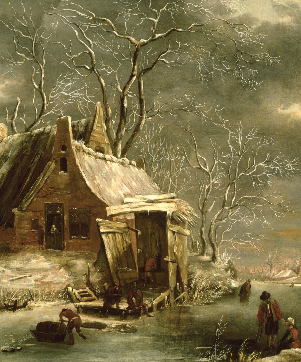 Amsterdam, vinterscene, 1600-tallet av Jan Abrahamsz. Beerstraten