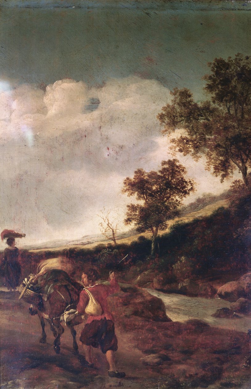 Bonde som kjører en Laden Mule, 1600-tallet av Jan Dirksz Both