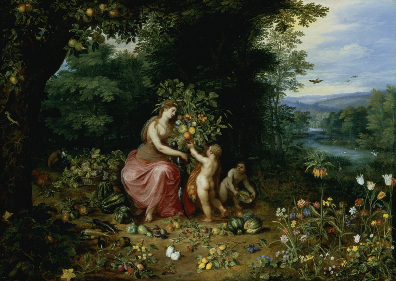 Allegory of Abundance (for detaljer se 124327) av Jan the Elder Brueghel