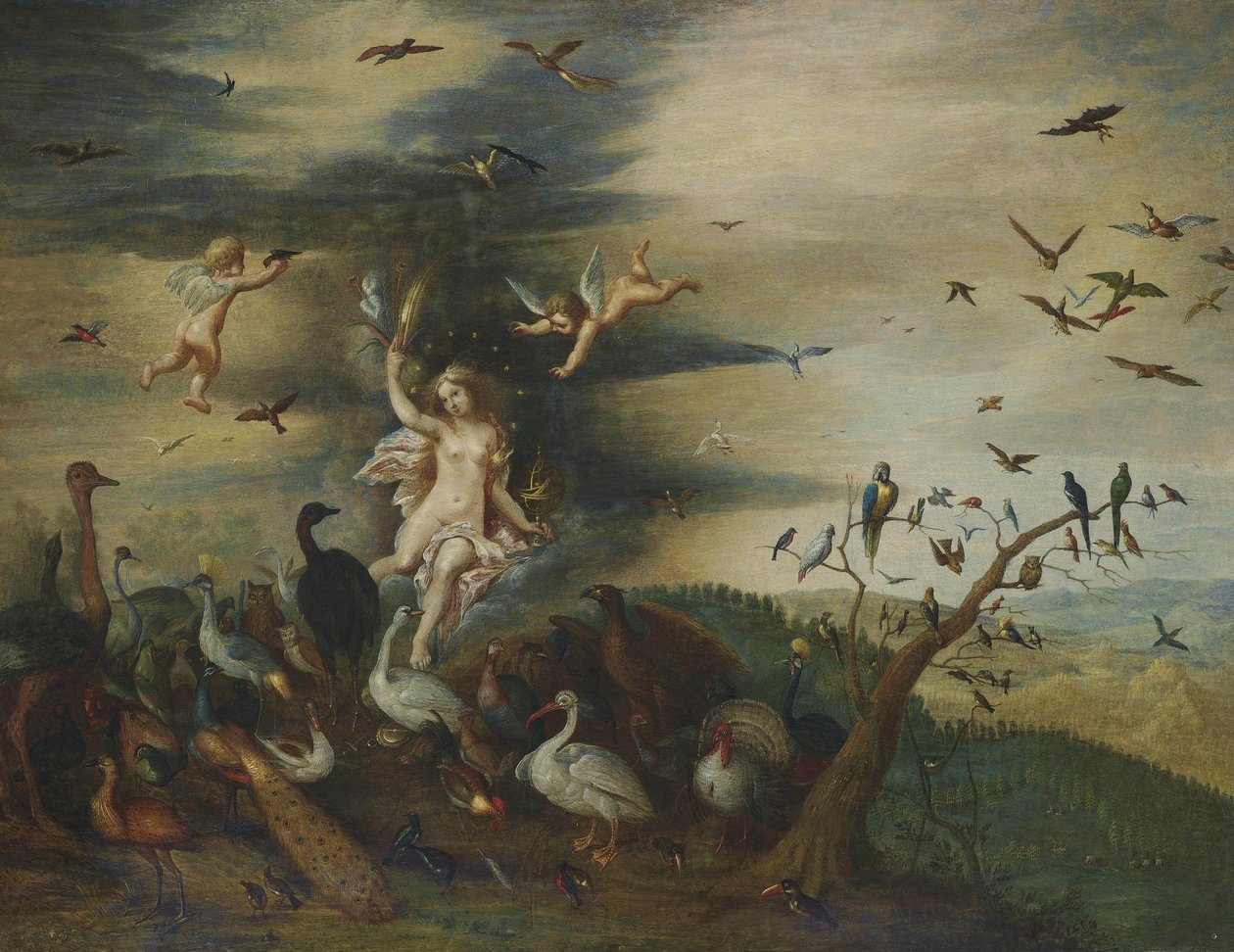 En allegori om luft av Jan the Elder Brueghel