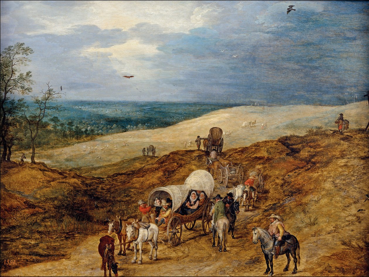 Landskap med biler av Jan the Elder Brueghel