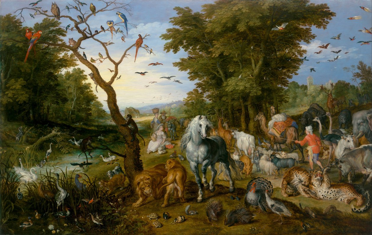 Dyrenes inntreden i Noahs Ark av Jan the Elder Brueghel