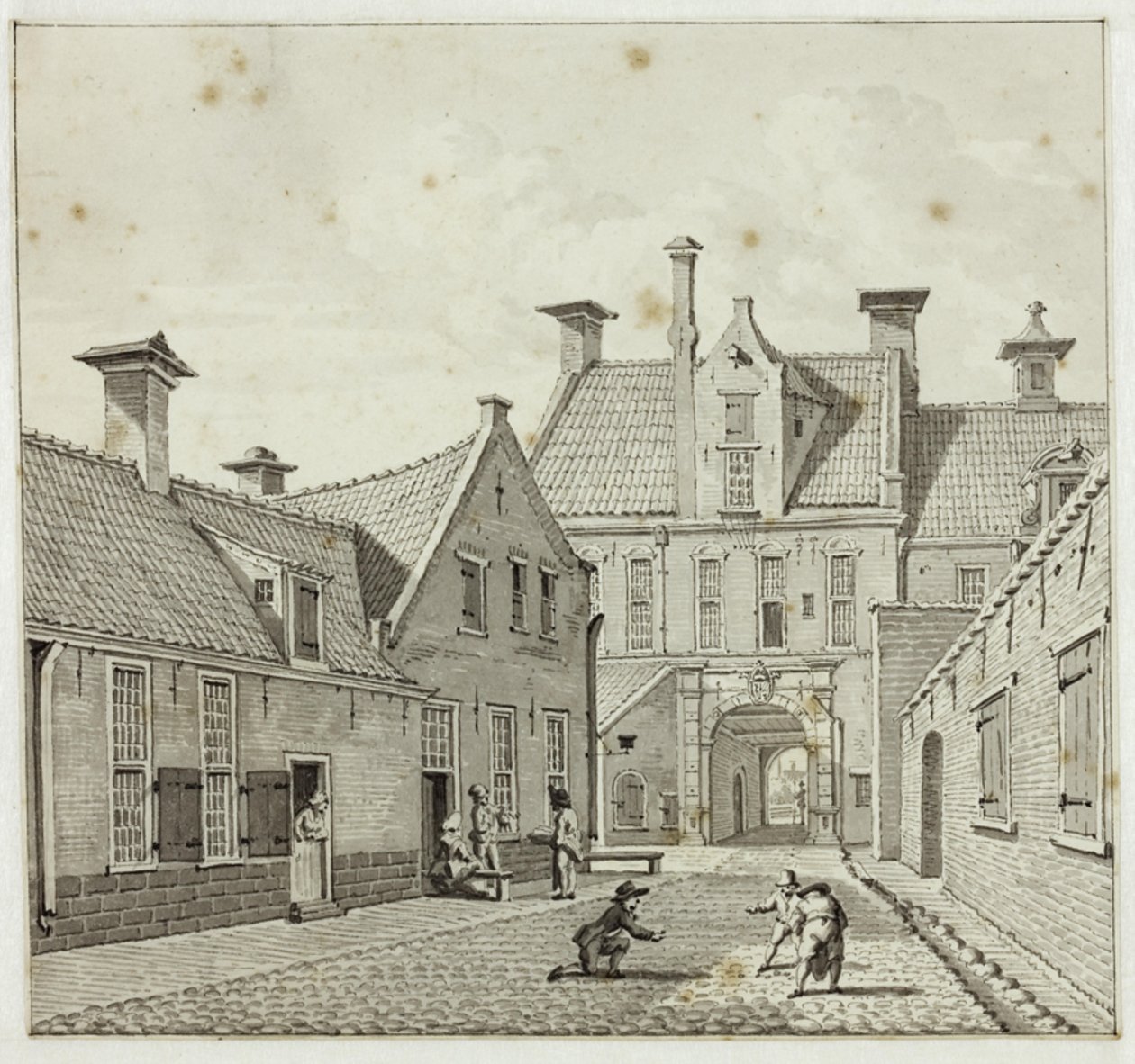 Gardepoort fra Turfstraat av Jan Bulthuis