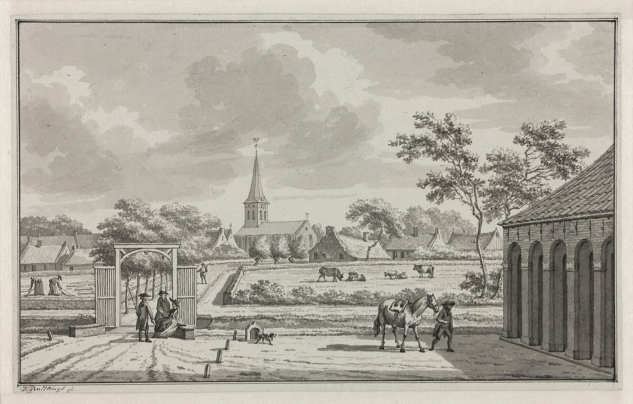 Landsbyen Ulrum sett fra Asinga. Depositum av Jan Bulthuis