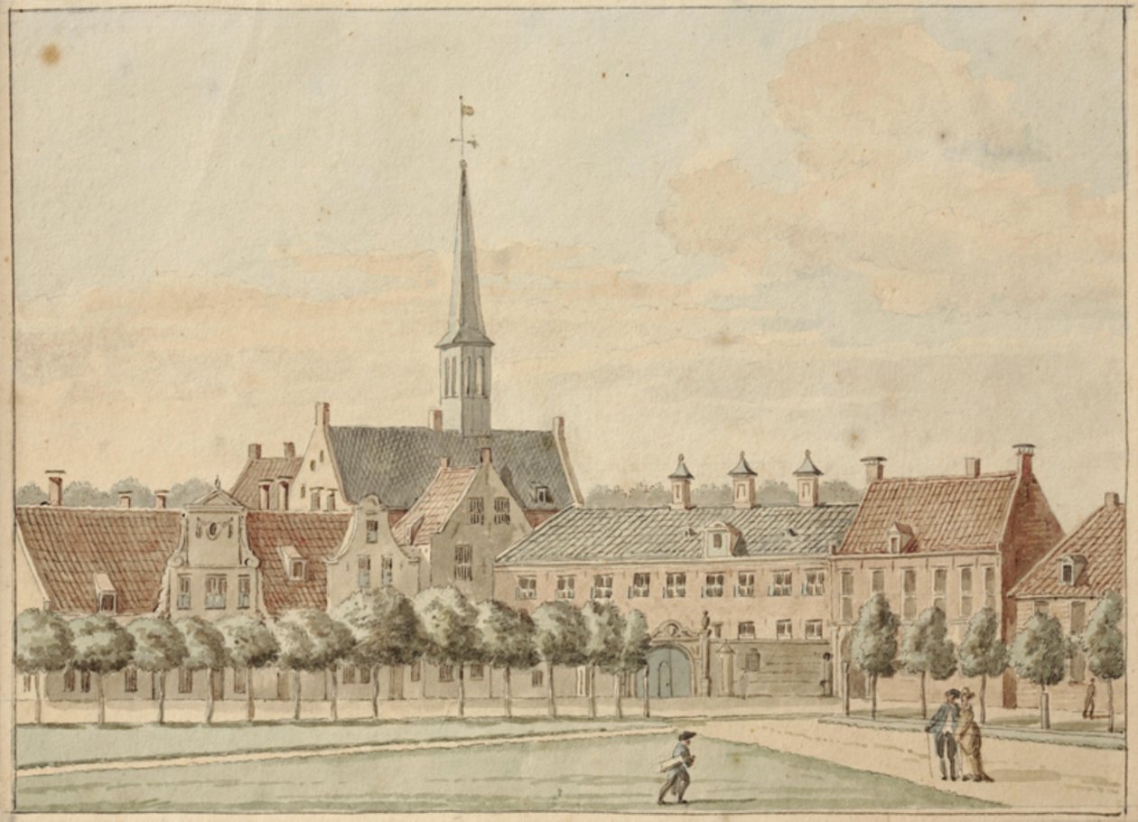Martinikerkhof med Prinsenhof og Gardepoort av Jan Bulthuis