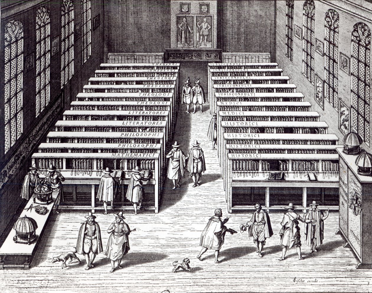 Leiden universitetsbibliotek, 1610 (bw-bilde) av Jan Cornelis Woudanus
