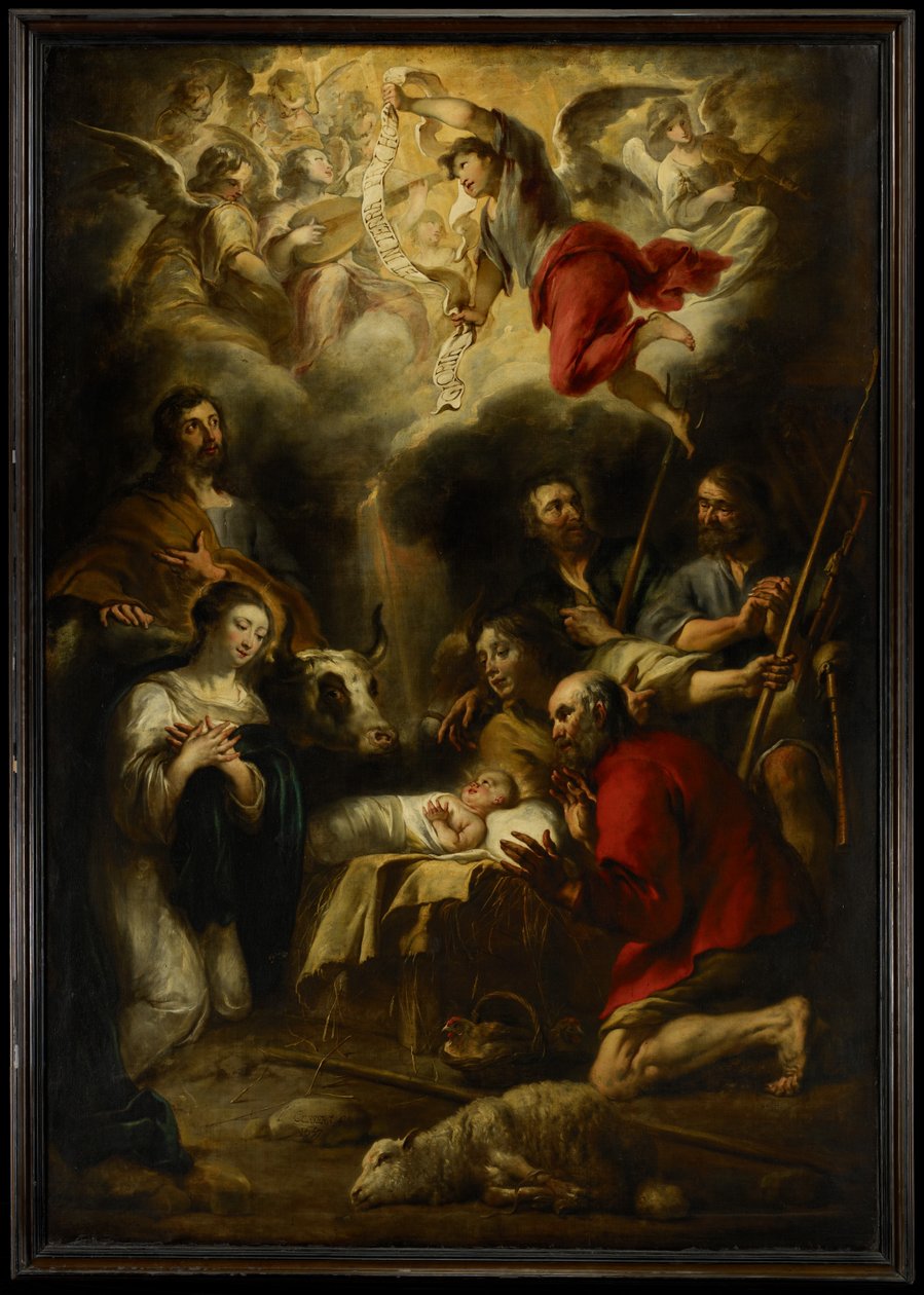 Hyrdenes tilbedelse, 1657 av Jan Cossiers