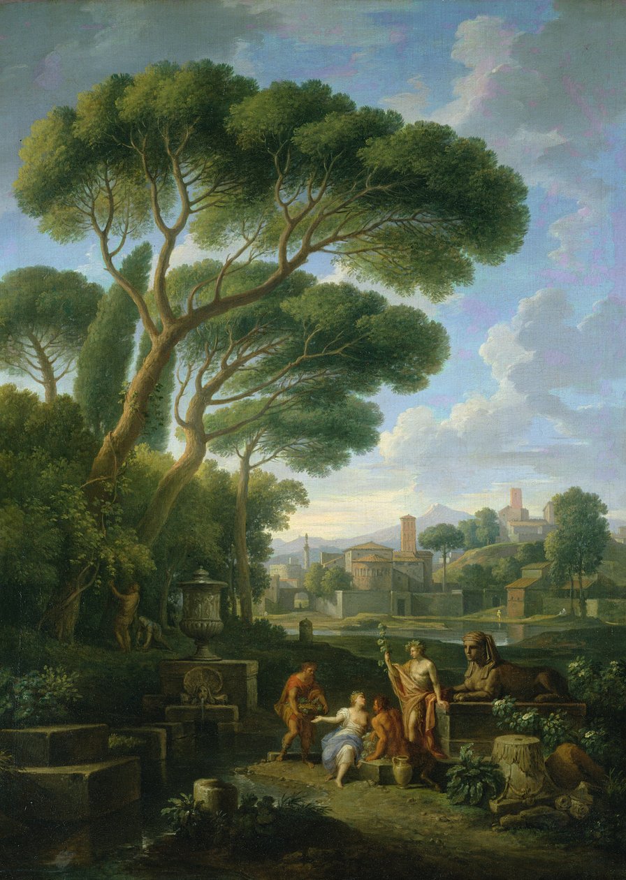 Figurer i et romersk landskap av Jan Frans van Bloemen