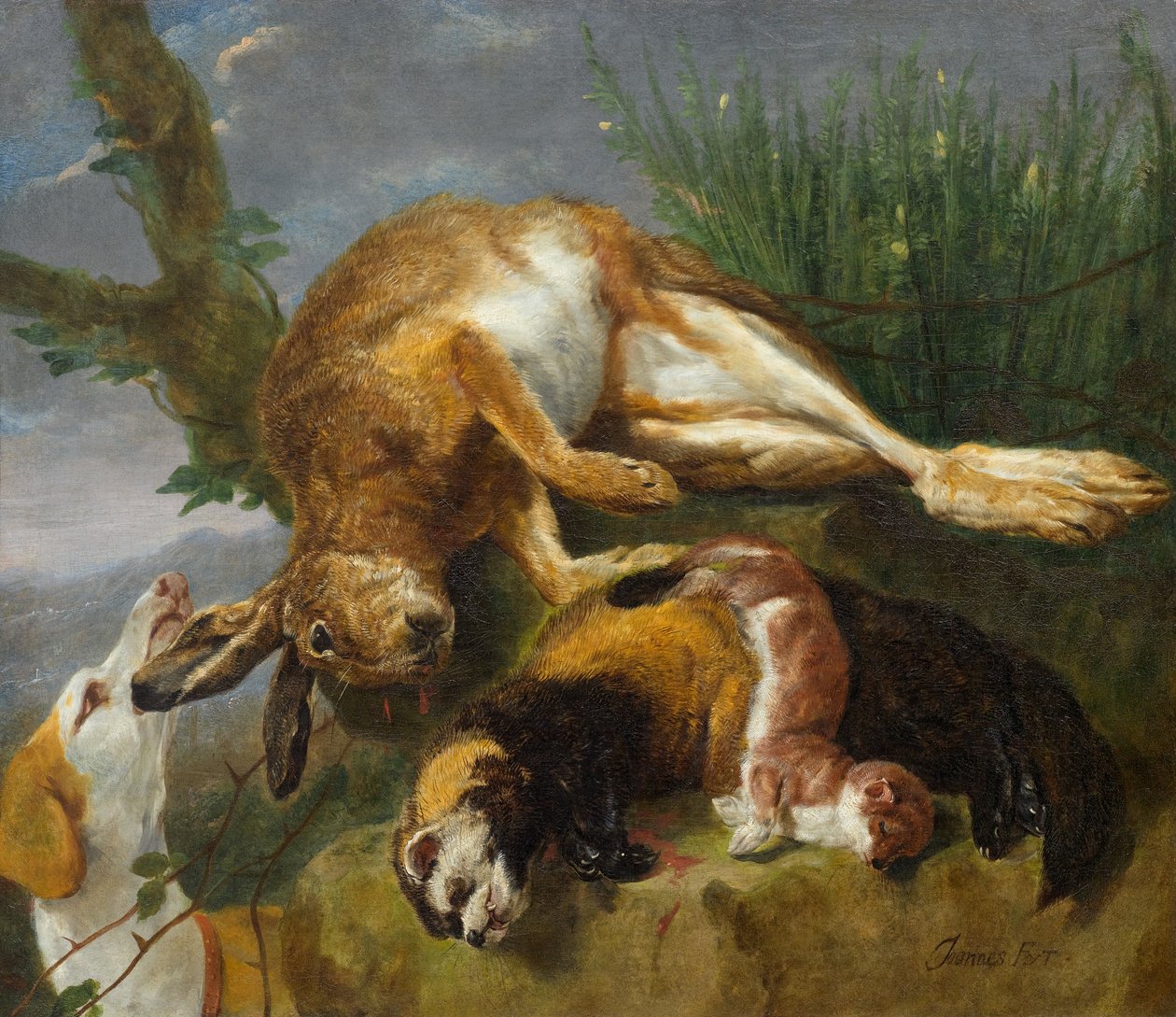 Jakt stilleben med en hund av Jan Fyt