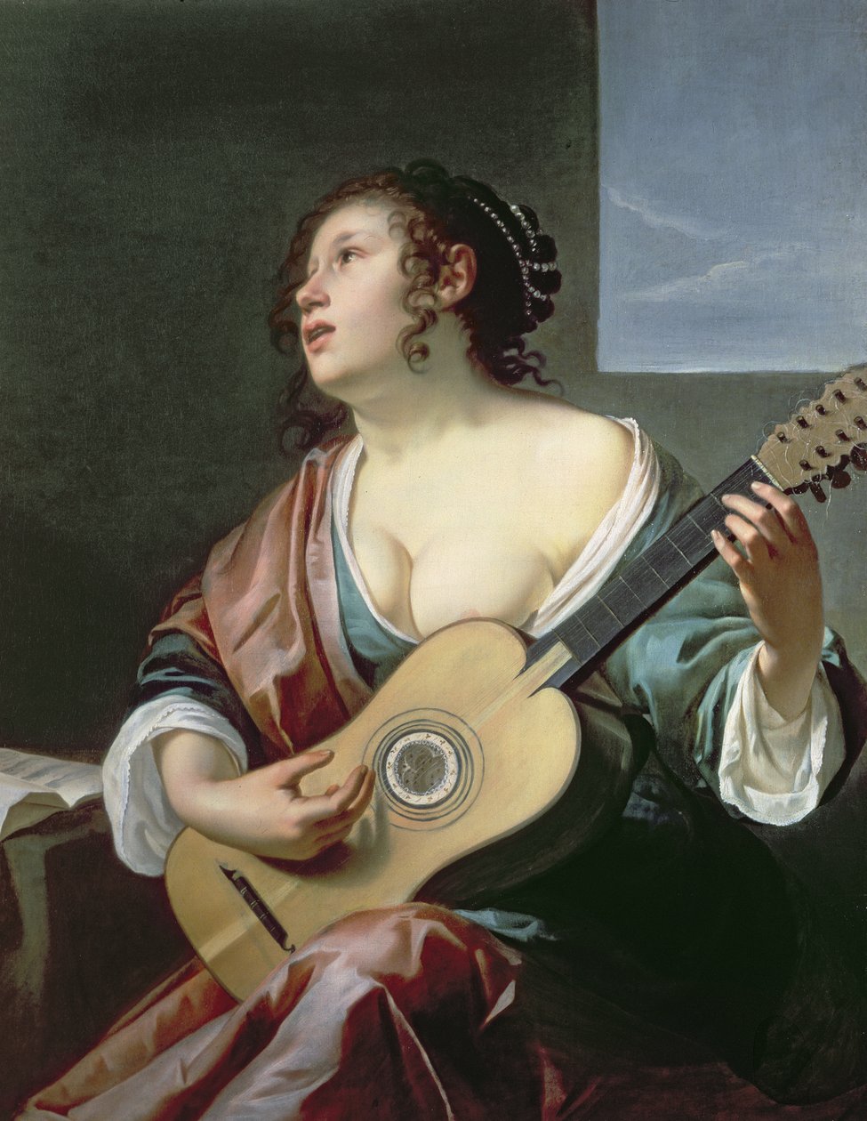 Kvinne med lut av Gerrit van Honthorst