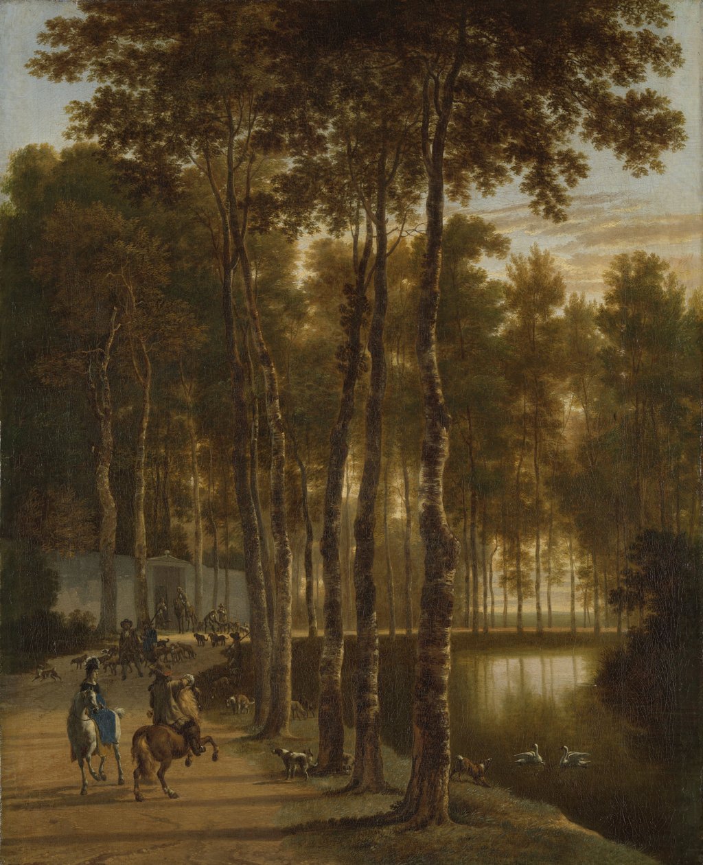 Alléen av bjørker av Jan Hackaert