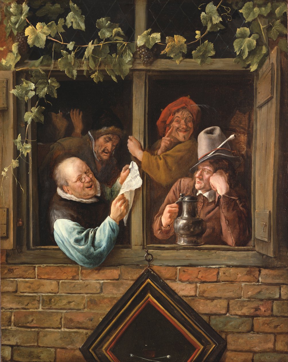 Retorikere ved et vindu av Jan Havickszoon Steen