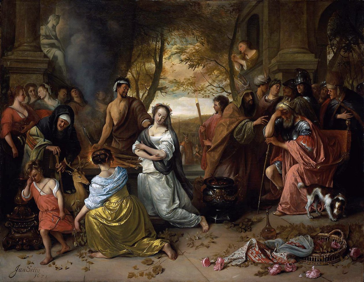 Offer av Iphigenia av Jan Havickszoon Steen