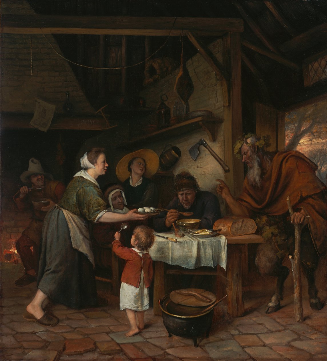Satyren og bondefamilien av Jan Havickszoon Steen