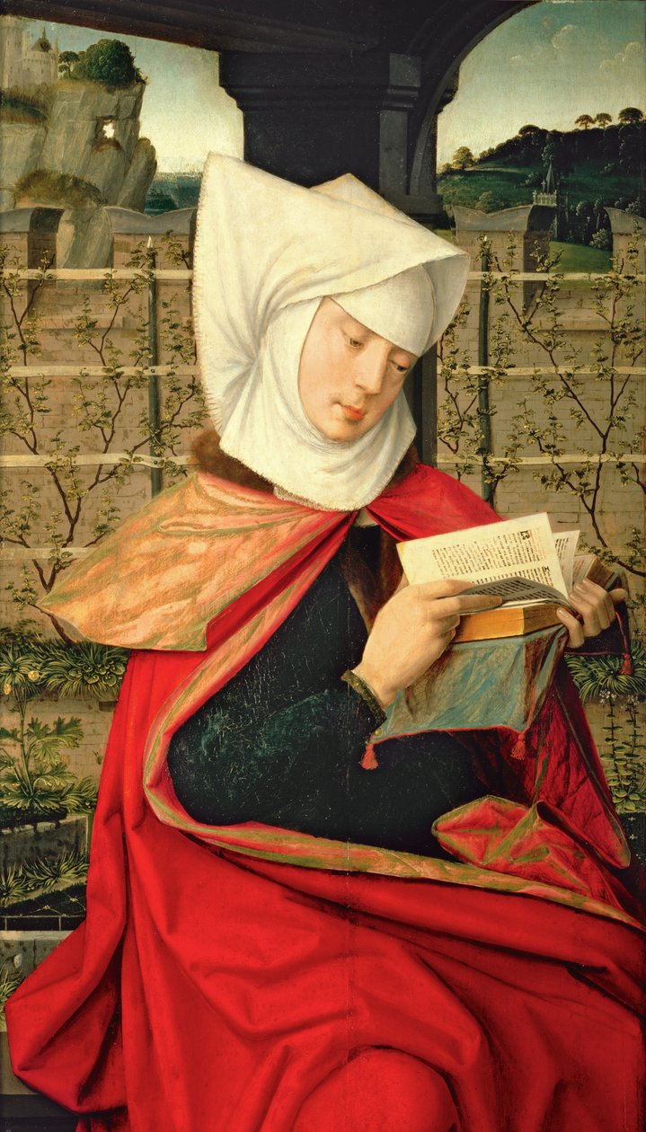 Emerency, moren til St. Anne, panel fra ytterste venstre side av en polyptyk fra Jomfruens slektsforskning av Jan II Provost