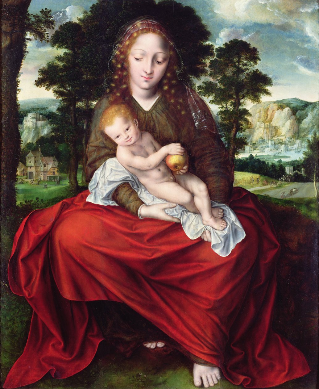 Madonna og barn av Jan Massys or Metsys