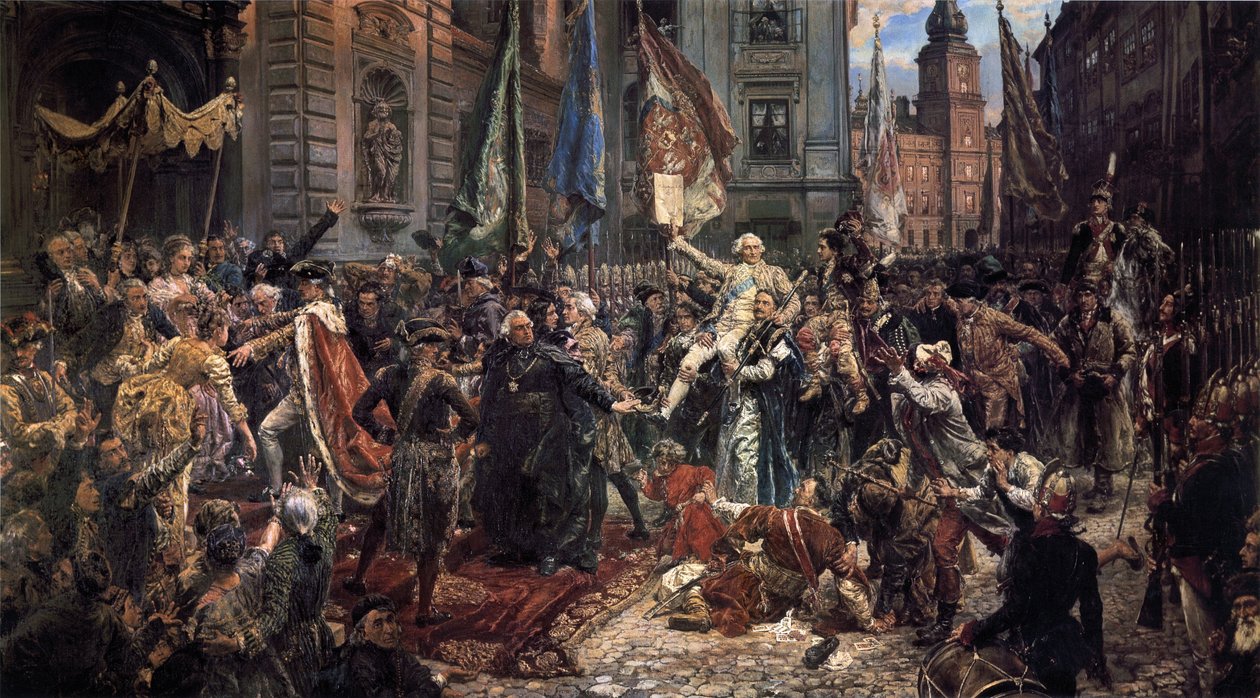 Grunnloven av 3. mai 1791 av Jan Alojzy Matejko