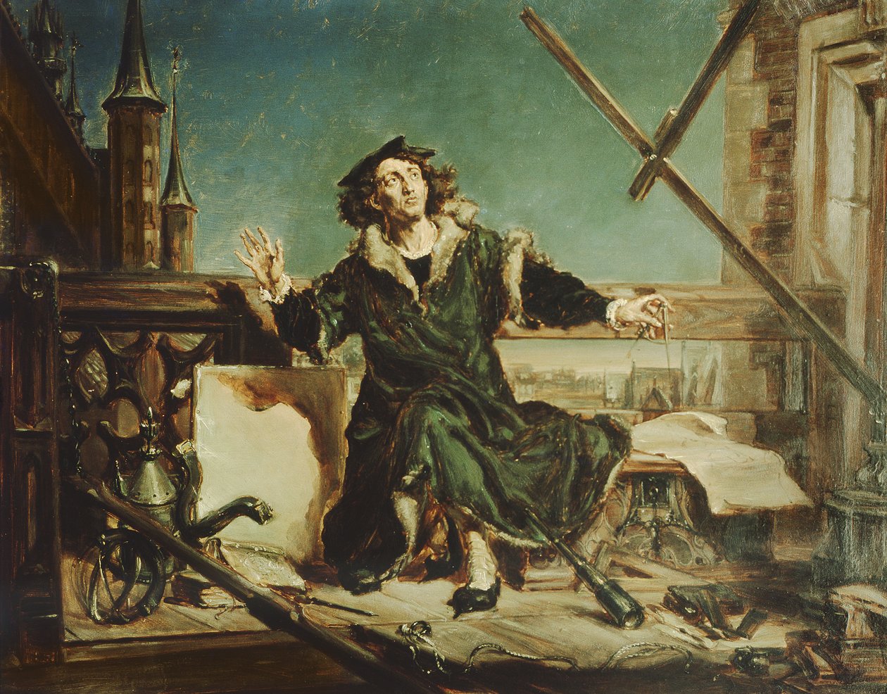 Copernicus i tårnet på Frombork av Jan Alojzy Matejko