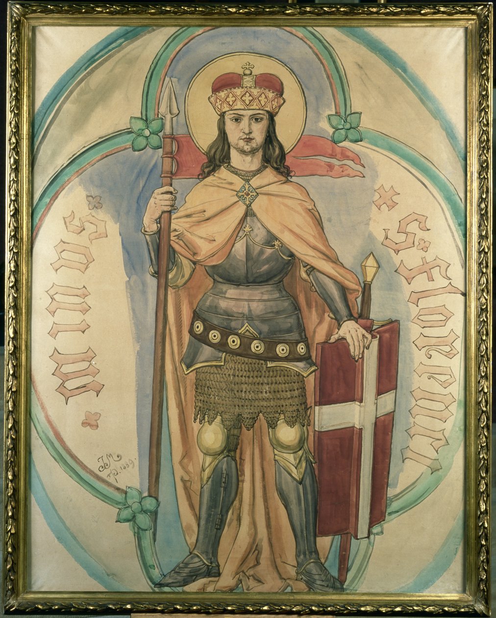 St. Florian, 1889 (wc på lerretstavle) av Jan Alojzy Matejko