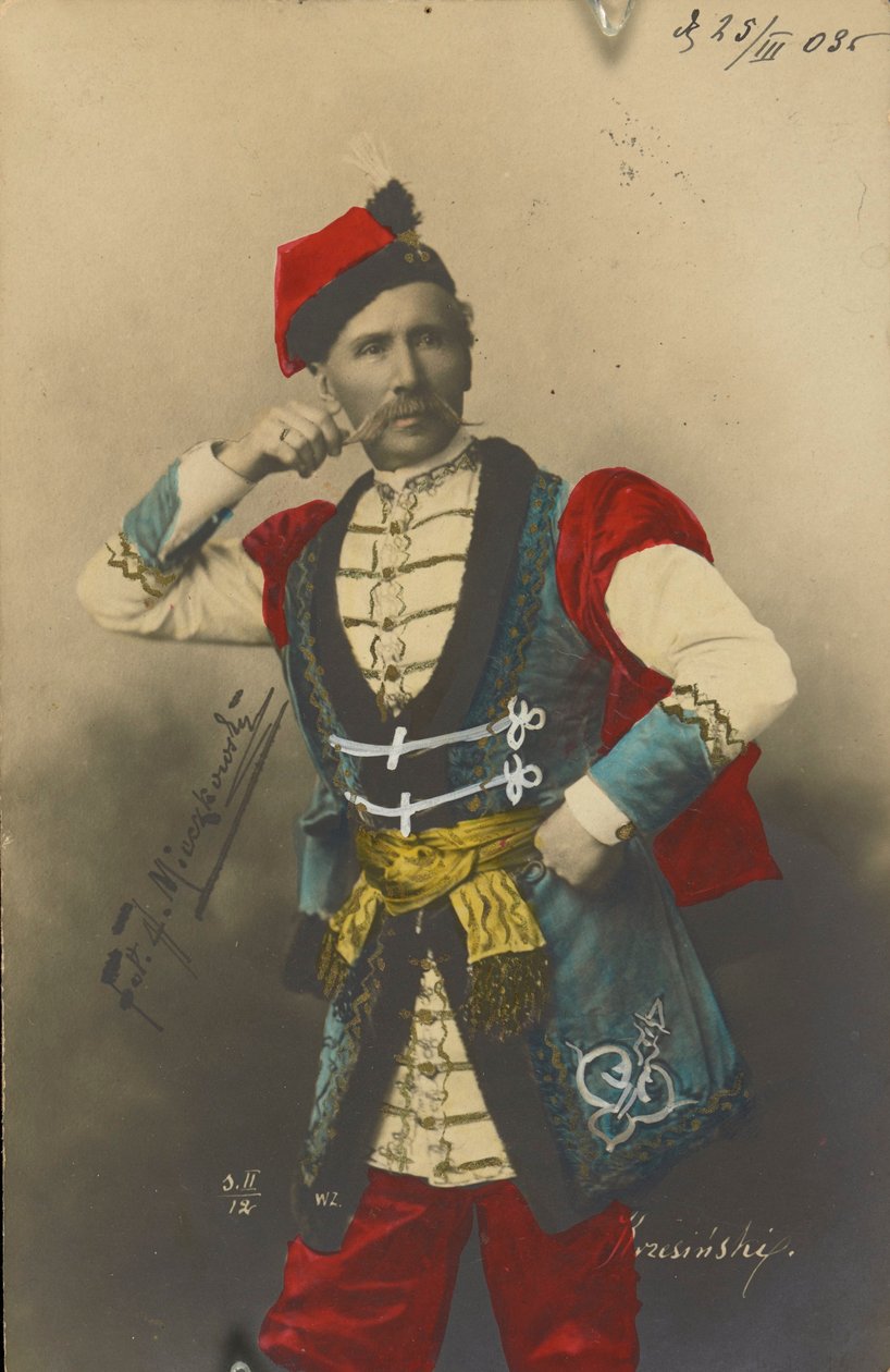 Feliks Krzesiński (Felix Kschessinsky) i ballettdrakt til Mazurka av Jan Mieczkowski