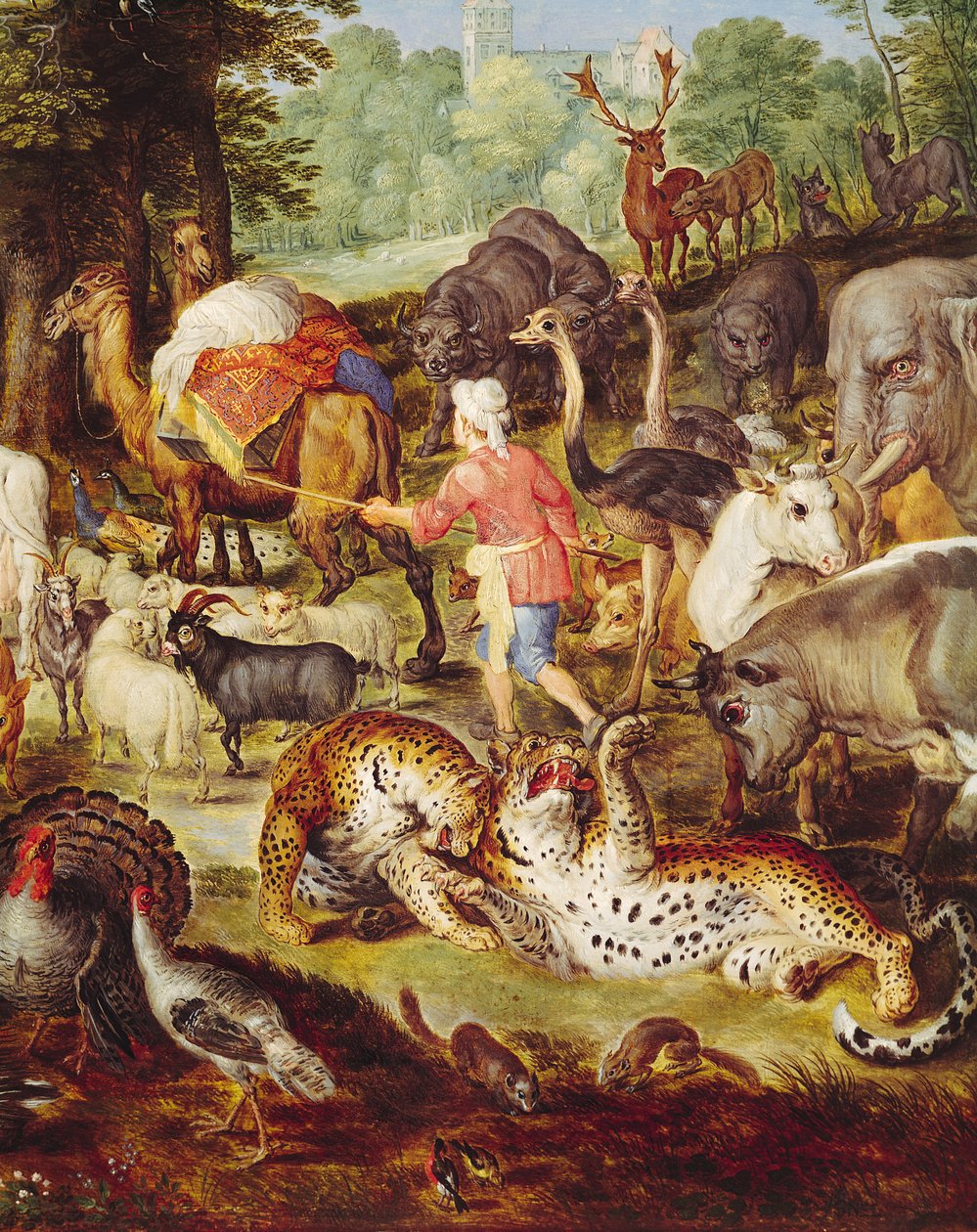 Noahs Ark, detalj på høyre side, etter et maleri av Jan Brueghel den eldre av Jan Snellinck