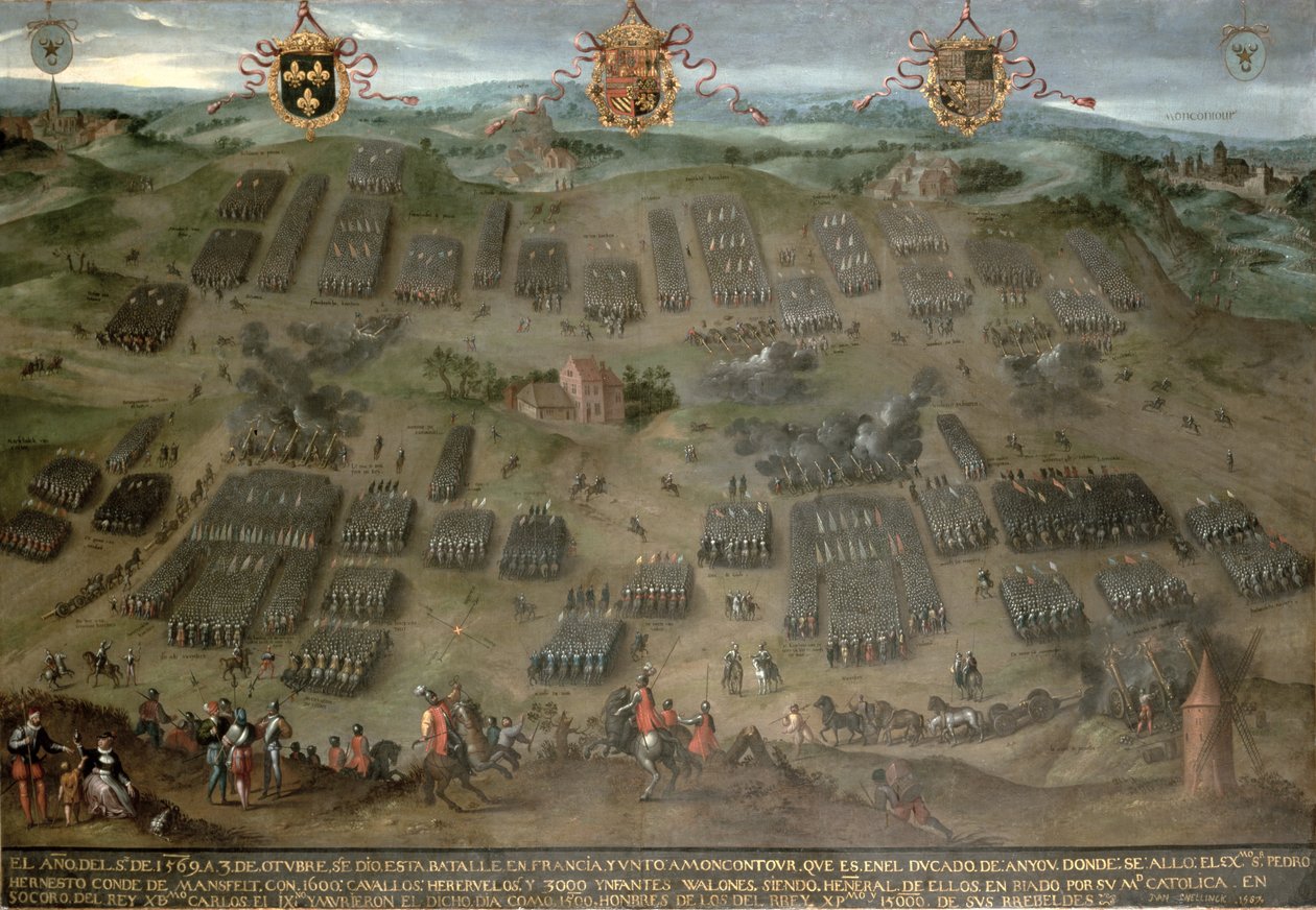 Slaget ved Moncontour, 30. oktober 1569, 1587 av Jan Snellinck
