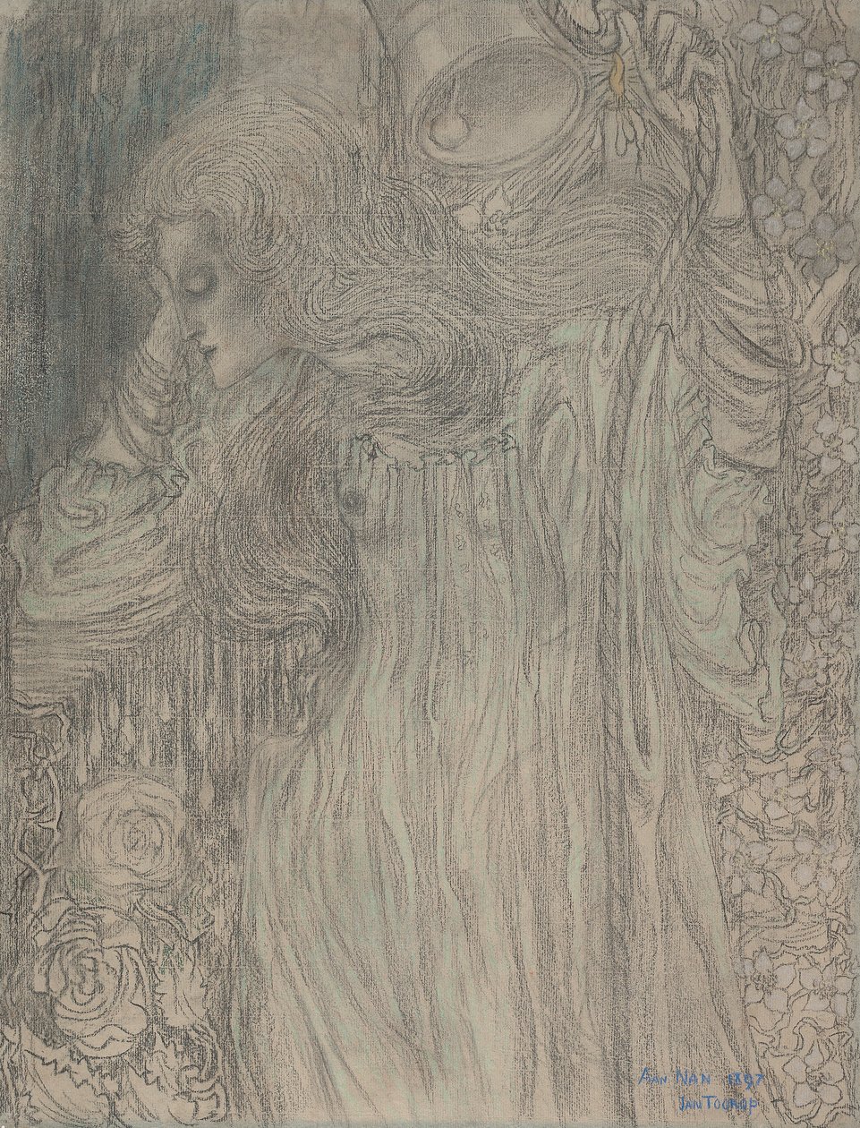 Drømmeren, ca. 1897 av Jan Toorop