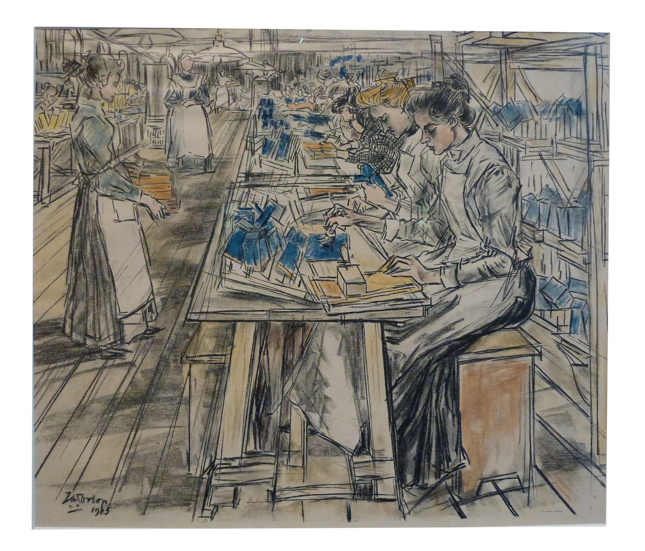 Kokerpasterij 1 av de 12 litografiene som Toorop laget om produksjon av lys av Jan Toorop