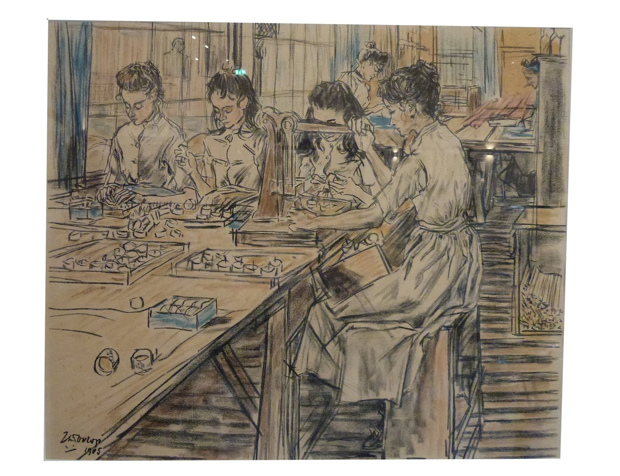 Nattlys 1 av de 12 litografiene Toorop laget om produksjon av lys av Jan Toorop