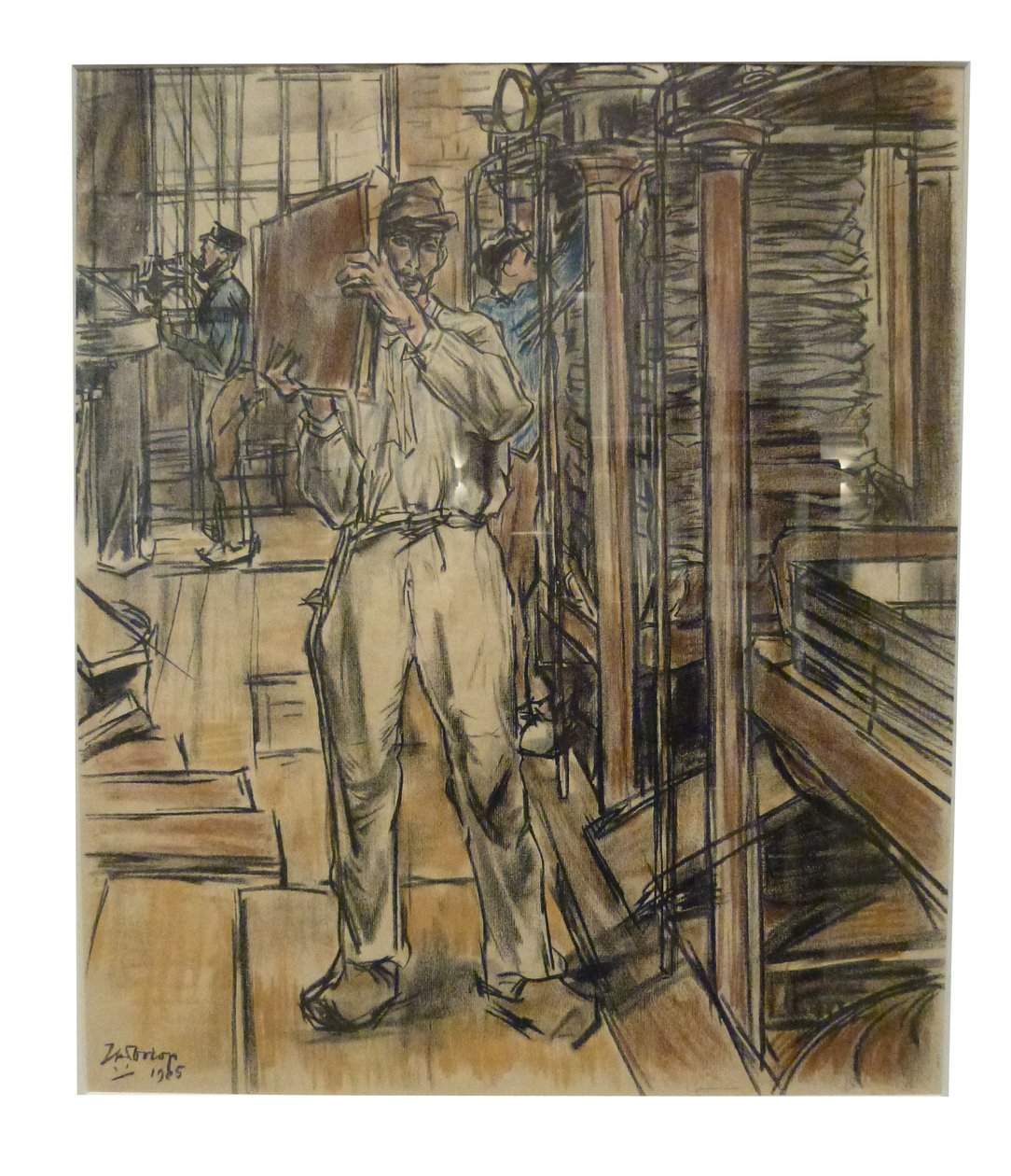 Perserij 1 av de 12 litografiene som Toorop laget om produksjon av lys av Jan Toorop